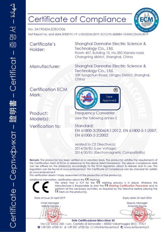 CE - Jiaxing Dannahe Electronic Science & Technology Co., Ltd.