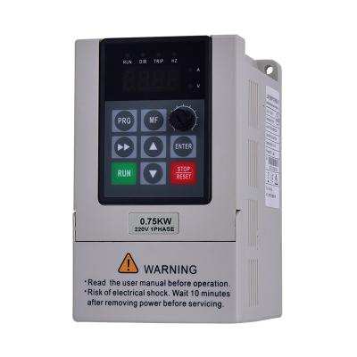 China Manufacturers D12 series 0.75KW 220V mini vfd china shell inverter single phase plastic inverter for sale