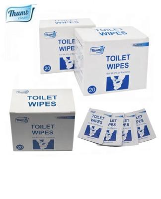 China Household Cleaning Wet Single Pack Disposable Hotel Toilet Wipes Flushable Wipes for sale