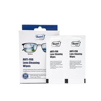 China Eye Glasses Single Packed Anti-fog Glass Wipes For Glasses Or Screen for sale