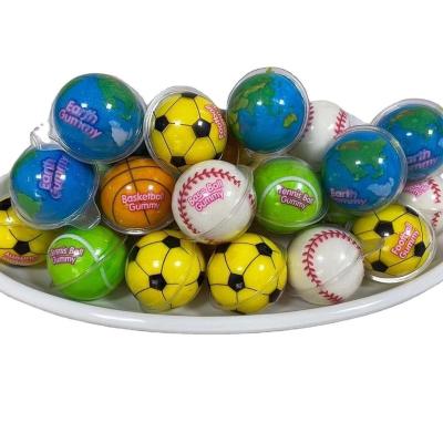 China Natural Sport Ball Series Gummy Candy With Fruit Jam for sale