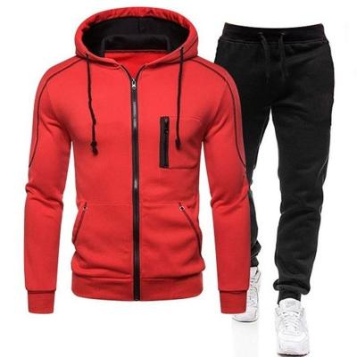 China Wholesale QUICK DRY Mens Tracksuit Zipper Casual Hoodie Custom Jogging Men Fits 2 Pieces for sale