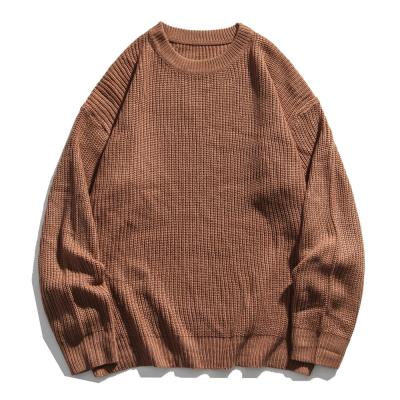 China Solid Color QUICK DRY Cotton Sweater Fashion Loose Round Neck Men's Warm Sweaters for sale