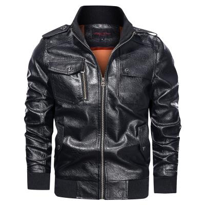 China Wholesale Cheap Plus Size Men's Big Size Leather Biker Men's Casual Jacket Baseball Custom for sale