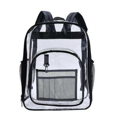 China PVC Logo Kids Men Women Student Sports Backpacks Waterproof Outdoor School Bag Custom Clear Transparent Clear Backpack for Girls for sale