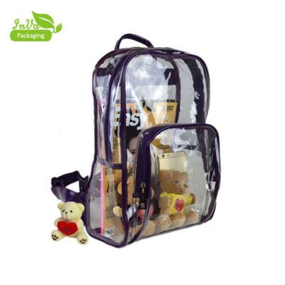 China Wholesale Fashion PVC Waterproof Transparent Backpack for sale