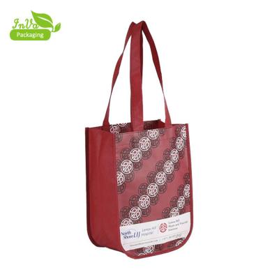 China Eco Handled Round Bottom Printed PP Nonwoven Tote Wholesale Shopping Bags for sale