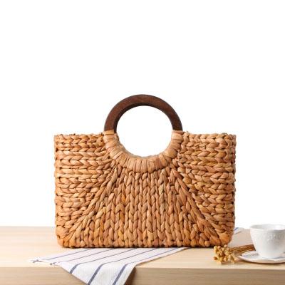 China Lady Rattan Style Plant Plankton Straw Clutch Bag Women Pocket Bag For Straw Rattan Clutch Bag for sale