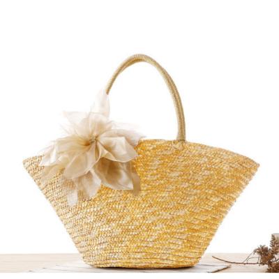 China Lady flower and plant plankton straw bag fashion summer beach bag woman rattan bag for sale