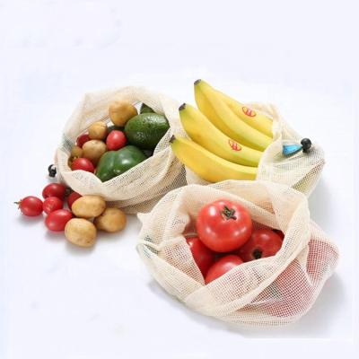 China Net Shopping Reusable Tote Organizer Grocery String Mesh Cotton Moisture Proof Bag Reusable Cotton Bag For Fruit Vegetable for sale