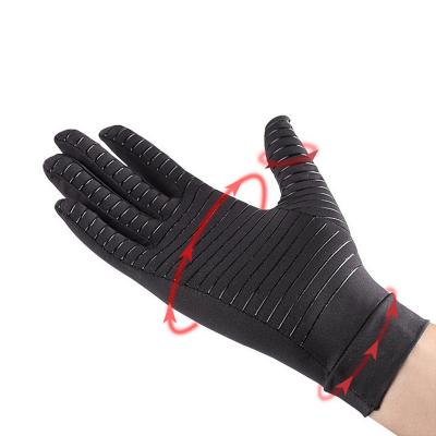 China Antibacterial; Air freshener; Relieve pain; Promote Hot Selling Amazon Healing Copper Ion Infused Full Finger Comfy Gloves 24/7 Wear Anti Bacterial Arthritis Compression Gloves for sale