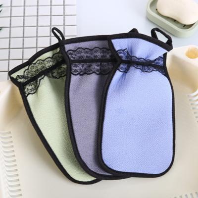 China All Natural Good Quality Shower Foam Bath Gloves Massage Loofah Scrubber Exfoliating Scrubber Scrub Gloves Towel for sale