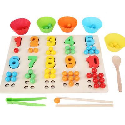 China Kids Learning Clip Beads Digital Pairing Early Cognitive Classification Puzzle Color Education Math Montessori Desk Toys for sale