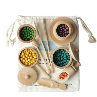 China Learning Play House Kitchen Solid Wood Simulation Toys Children Cooking Wooden Pot Toys for sale