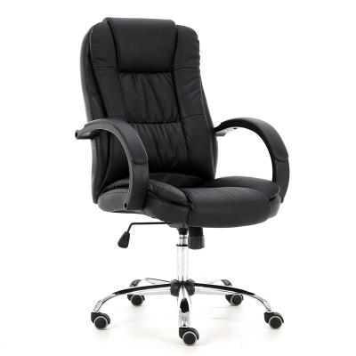 China Comfortable Leather Adjustable (Height) Lift Swivel High Back Support Computer Office Desk Chair For Sale for sale