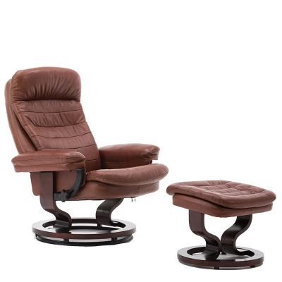 China (Height) Mid Century Adjustable Lounge Chair With Stool Lounge Relax Recliner Chairs for sale