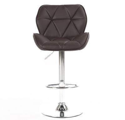 China Leather Bar Stool With Back Contemporary Style Commercial Furniture Industry Swivel Kitchen Counter Tufted Leather Bar Stools for sale