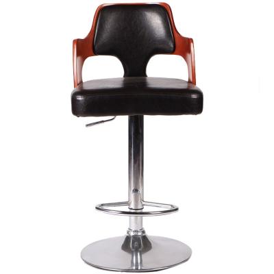 China Eco-Friendly Faux Leather And Chrome Finish Contemporary Swivel Barstool for sale