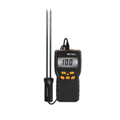 China Digital Grain Moisture Temperature Meter Contains 2%-30% LCD Display Moisture Tester Wheat Corn Rice Moisture Probe MeasureTools MD7822 for sale