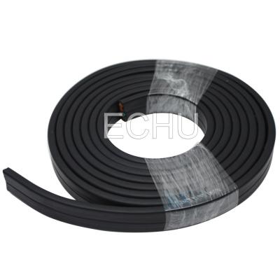 China Cable que viaja flexible plano para la grúa o transportador en chaqueta negra en venta