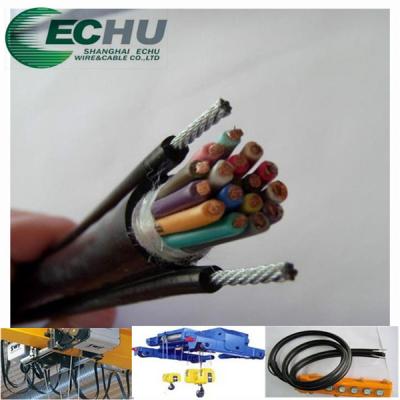 China Cable de control que viaja redondo flexible para las grúas u otros dispositivos RVV (2G) 12Cx0.75SQMM en colr negro en venta