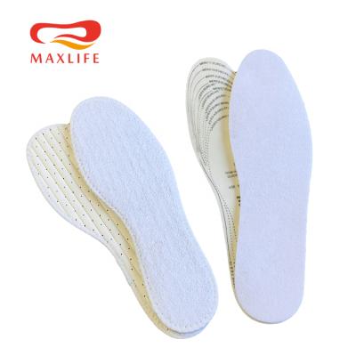 China Cotton Terry+Latex Terry Cloth Insole Cooling Insole Latex Cushioning Insole for sale