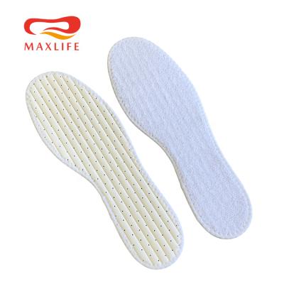 China Washable Pure Terry Cotton Insole Anti Sweat Latex+terry Summer Barefoot Insole for sale