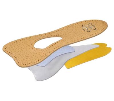 China Orthotic 3/4 Foot Care Leather Insoles For Pumps And High Heels With Arch Support, Open Toe Shoe Inserts For Women for sale