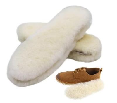 China Warm Keeping Australian Sheepskin Warm Insole For Winter Wool Insole Thick Australian Sheepskin Super Thick Premium Shoe Insoles for sale