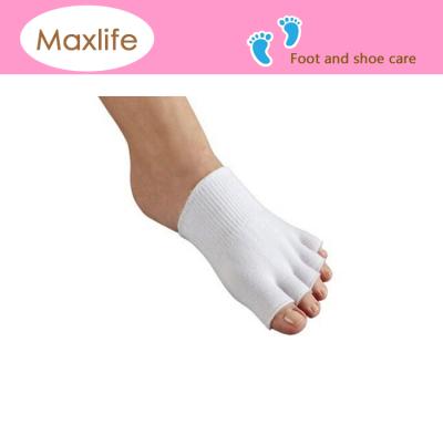 China 90% cotton & 10% Spandex Gel Lined Toe Separating Socks Dry Forefoot Compression Split Skin Moisturizing Protector Sock for sale