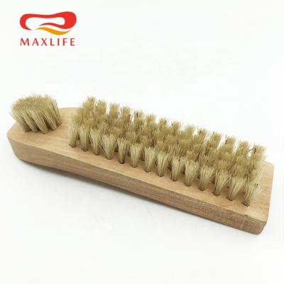 China 100% Wooden Leather Shoe Brush Shoe Polish Brush Pig Hair Shoe Brush for sale