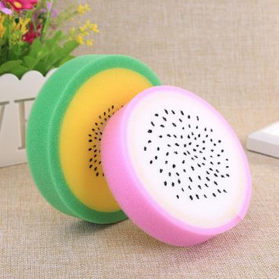 China Viable Professional Wholesale Bath Sponge Fruit Shaped Cute Body Sponge Cartoon Bath Cleaning Sponge Bath for sale