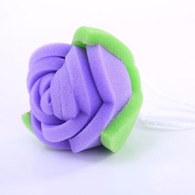 China New Viable Cute High Quality Kitchen Tableware Kids Cute Flower Shape Baby Bath Shower Sponge for sale