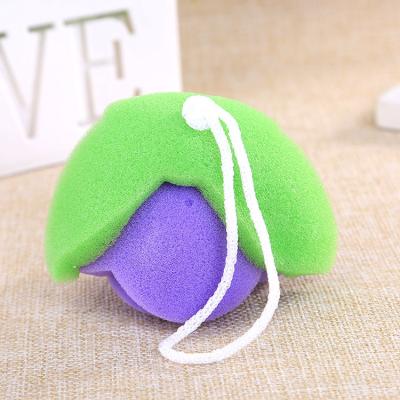 China Sustainable Cute Cartoon Bath Flower Body Cleaning Brush Kids Bath Sponge Super Soft Cloth Sponge for sale