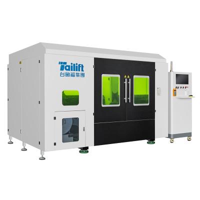 China 1300x1300mm Work Area Precision Automated Loading Cutting Fully Enclosed High End CNC Product Processing Fiber Laser Cutting Machine for sale