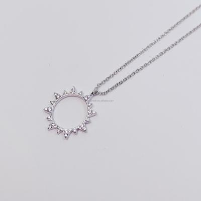 China Silver Birth Flower Necklace China Supplier 925 Birth Month Flower Necklace Sunflower Necklace for sale