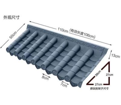 China Asian Color Durant ASA 2.5mm Building Materials Synthetic Resin Plastic Roof Tile For Building for sale