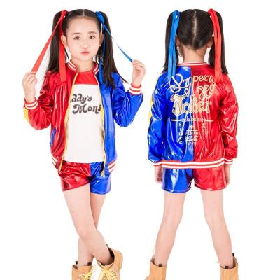 China Hot Selling Harly Quinn T-shirt Jacket Dress Up Set Cosplay Superhero TPM1442 Girls Costume For Halloween Christmas Cosplay Costumes for sale