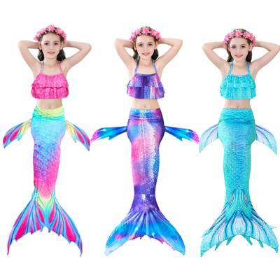 China Polyester Girls Mermaid Swimwear Baby Kids Swimwear Mermaid Tail Children Mermaid Swimwear Bikini Suit for sale