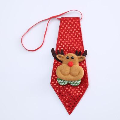 China Led Light Up Tie Christmas Electronic Flashing Led Light Up Tie Christmas Decoration New Santa Mini Tie Children for sale