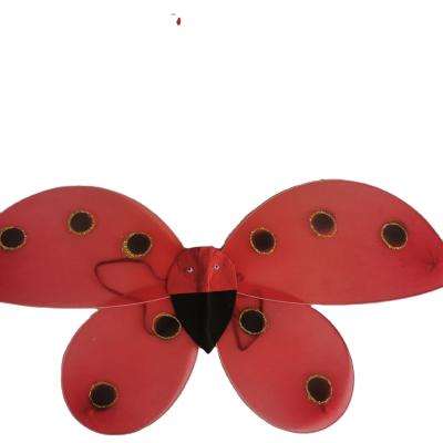 China Ladybug Fairy Nylon Lady Wings and Cosplay Ladybug Style Headband Set Party Costume Cosplay Props for sale