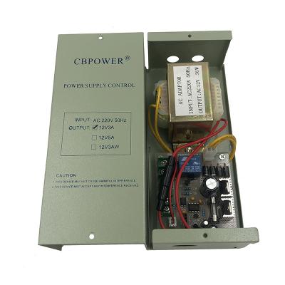 China Wholesale 12V 3A Low Ripple CCTV Cb Power Supply With Battery Holder Cabinet Metal Box for sale