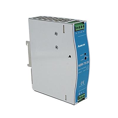 China LED lighting driver NDR NDR-75-24 75w 24v ac to dc industrial dinrail power supply for sale