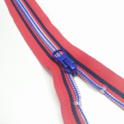 China Durable Wrapped Type Abrasionproof Clothing Polyester Open End Zipper for sale