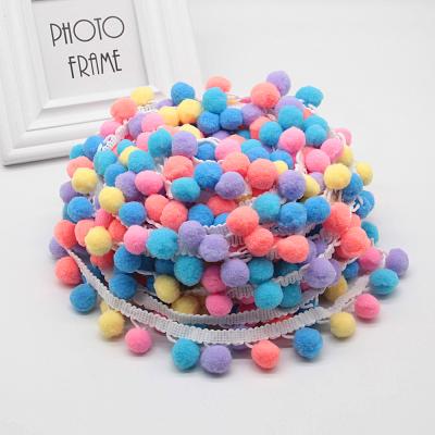 China Factory Stock 2.5cm Water Soluble Multicolor Triangle Pom Pom Lace Trimming DIY For Crafts Garment Sewing Accessories Lace Fabric for sale