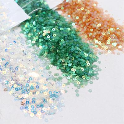 China Best Viable Selling 10g Flat Round Sequin Paillette With Hole 3mm DIY Garment Accessories Decoration Craft Clothing PVC Sequins for sale