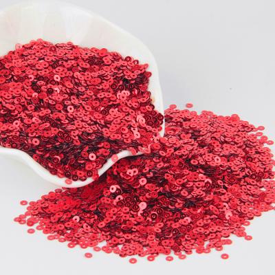 China Loose Sequin 10g /bag PVC Sequins Different Size Sequin Viable Series Holographic Red Round Sequins For Clothes Bags Shoes for sale