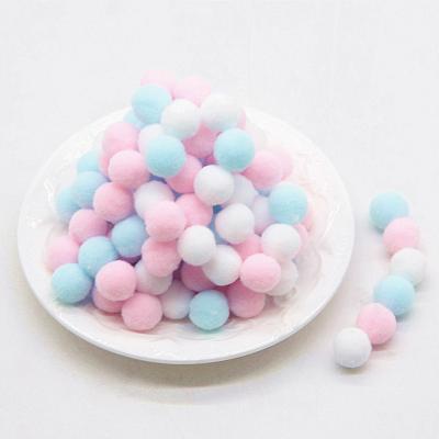 China Garment Pompom Balls 8/10/15/20/25/30mm Pink Blue Mix Color Pompones Ball Pom Pom DIY Craft Wedding Christmas Decoration for sale