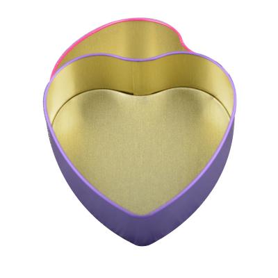 China Latest Arrival Heart Shaped Gift Candy Box Small Iron Box Gift Packaging Box for sale