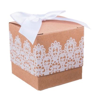 China Recycled Materials Best Selling Custom Printing Wedding Guest Paper Candy Gift Box for sale